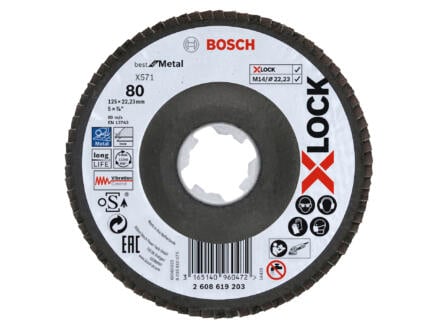 Bosch Professional X-Lock lamellenschijf metaal 125x22,23 mm K80 schuin 1