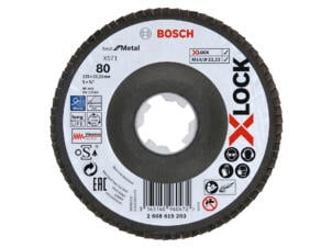 Bosch Professional X-Lock lamellenschijf metaal 125x22,23 mm K80 schuin