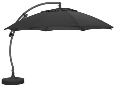 Easysun XL parasol déporté 3,75m olefin anthracite + pied 1