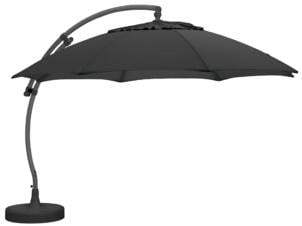 Easysun XL parasol déporté 3,75m olefin anthracite + pied