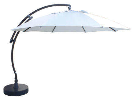 Easysun XL parasol déporté 3,75m olefin gris clair + pied 1