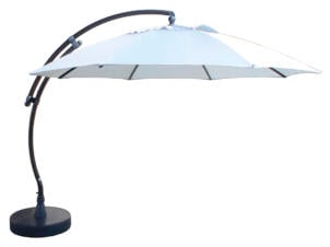 Easysun XL parasol déporté 3,75m olefin gris clair + pied