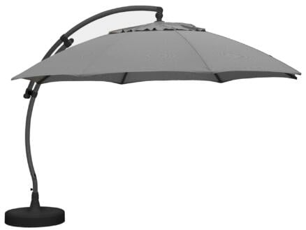Easysun XL parasol déporté 3,75m olefin titane + pied 1