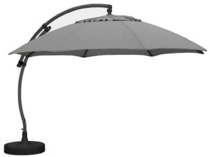 Easysun XL parasol déporté 3,75m olefin titane + pied