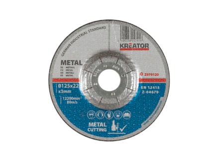 Z070120 disque de découpe métal 125x3x22 mm