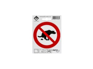 Zelfklevend pictogram geen hondenpoep 10cm