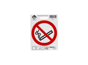 Zelfklevend pictogram verboden te roken 10cm
