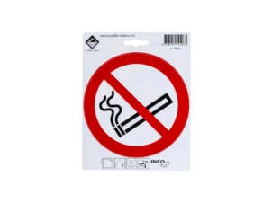 Zelfklevend pictogram verboden te roken 15cm