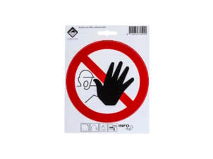 Zelfklevend pictogram verboden toegang 15cm