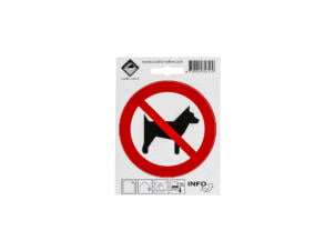 Zelfklevend pictogram verboden voor honden 10cm