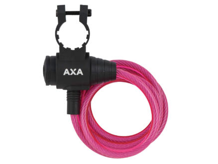 Axa Zipp câble antivol à clé 120cm rose 1