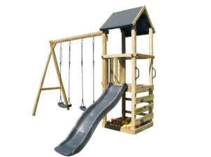 BnB Wood Zoia portique + toboggan anthracite
