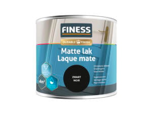 Finess acryllak mat waterbasis 0,25l zwart