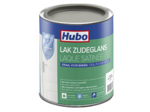 Hubo acryllak zijdeglans 0,75l as grijs