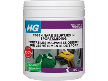 HG additif lessive anti-odeurs vêtements de sport 500g 1