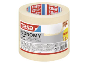 Tesa afplaktape 50m x 30mm beige 3 stuks