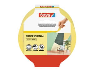 Tesa afplaktape 50m x 30mm geel