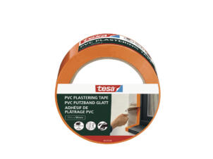 Tesa afplaktape PVC 33m x 50mm oranje