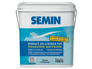 Semin afwerkplamuur minder stof 10kg