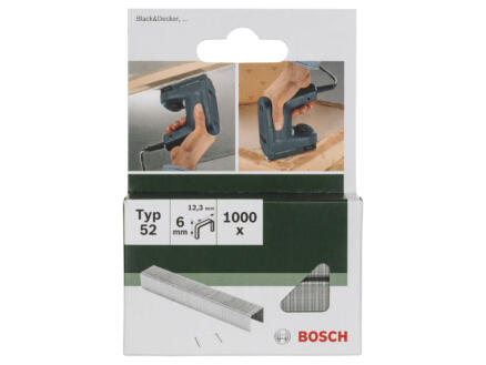 Bosch agrafes type 52 6mm 1000 pièces 1