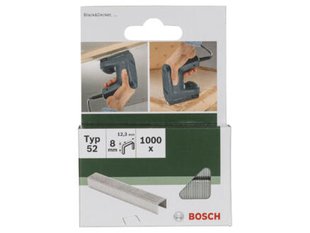 Bosch agrafes type 52 8mm 1000 pièces 1