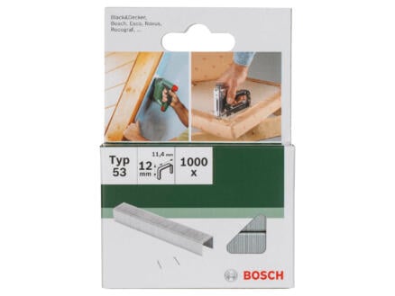 Bosch agrafes type 53 12mm 1000 pièces 1
