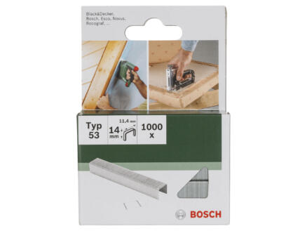 Bosch agrafes type 53 14mm 1000 pièces 1