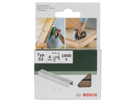 Bosch agrafes type 53 4mm 1000 pièces