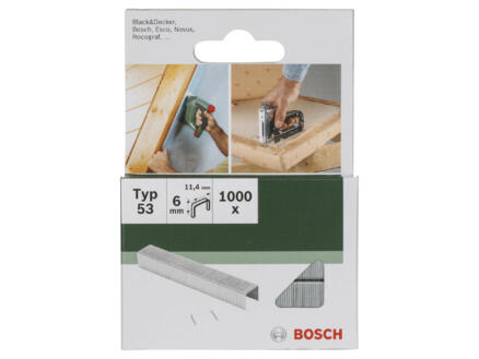 Bosch agrafes type 53 6mm 1000 pièces 1