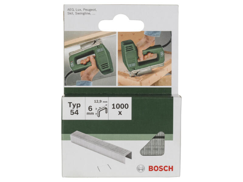 Bosch agrafes type 54 6mm 1000 pièces