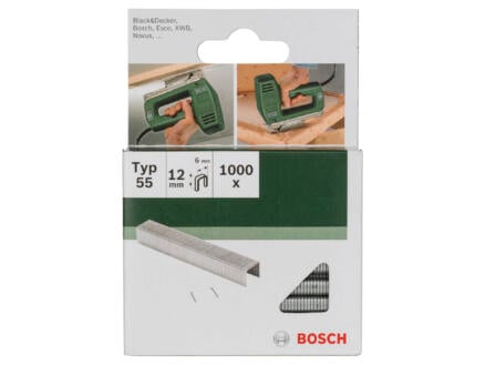 Bosch agrafes type 55 12mm 1000 pièces 1