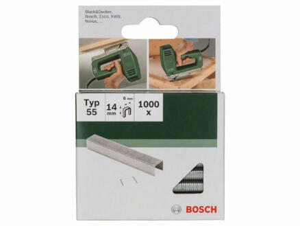 Bosch agrafes type 55 14mm 1000 pièces 1