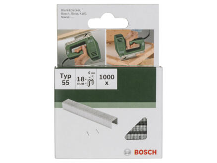 Bosch agrafes type 55 18mm 1000 pièces 1