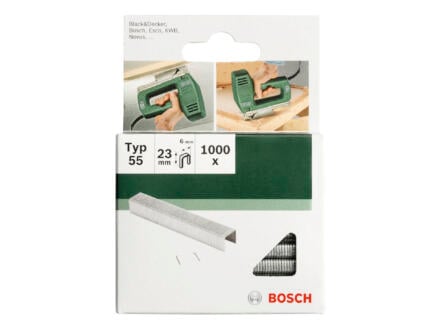 Bosch agrafes type 55 23mm 1000 pièces
