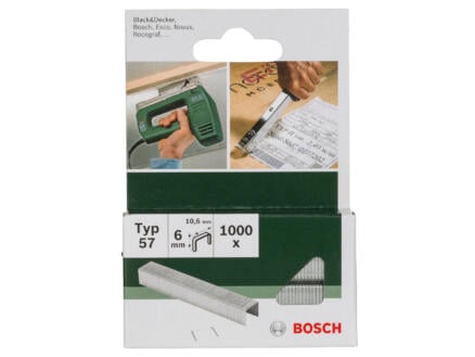 Bosch agrafes type 57 6mm 1000 pièces
