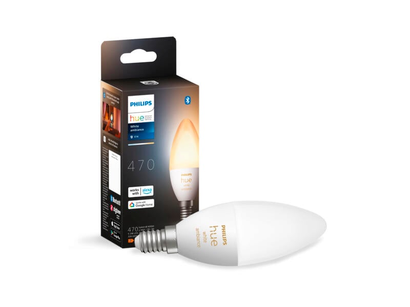 Philips Hue ampoule LED flamme E14 6W dimmable