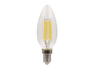 ampoule LED flamme filament C37 E14 2W blanc chaud