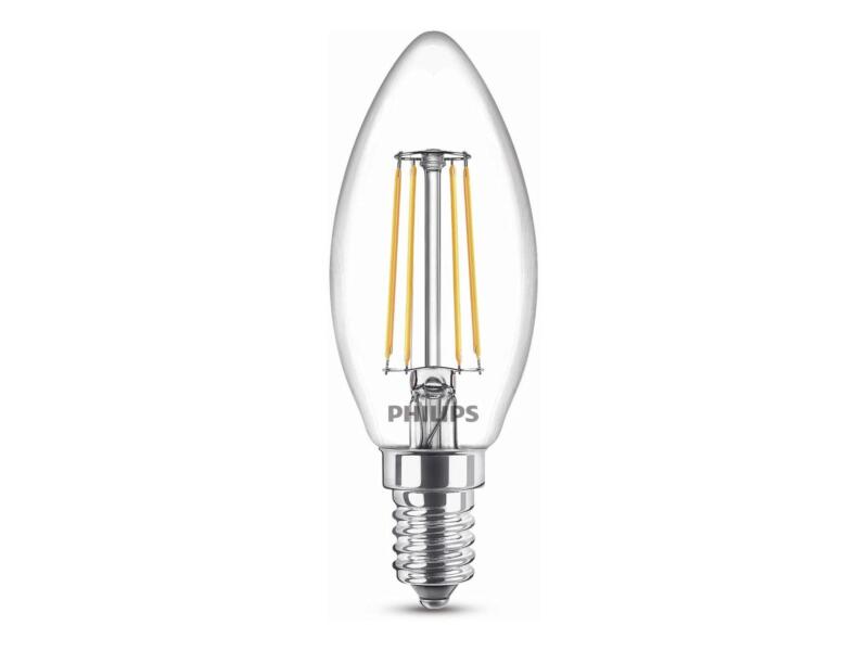 Philips ampoule LED flamme filament E14 4,3W