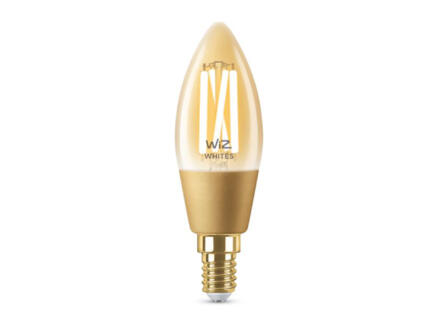 WiZ ampoule LED flamme filament verre ambré E14 8W dimmable 1