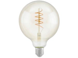 Eglo ampoule LED globe filament verre ambré E27 4W dimmable