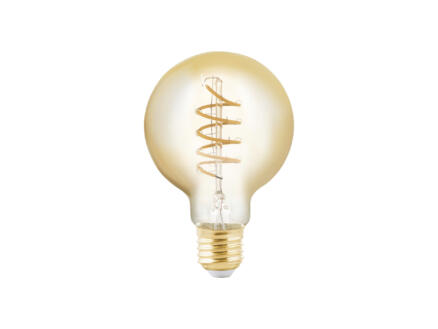 Eglo ampoule LED globe filament verre ambré E27 4W 1