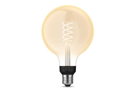 Philips Hue ampoule LED globe filament verre ambré E27 7W dimmable 1