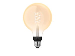 Philips Hue ampoule LED globe filament verre ambré E27 7W dimmable