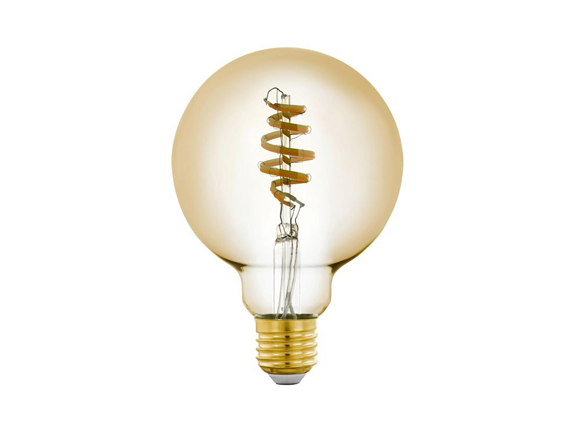 Eglo ampoule LED globe spirale filament G95 E27 5W verre ambré