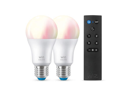 ampoule LED poire E27 60W dimmable avec télécommande 2 pièces 1