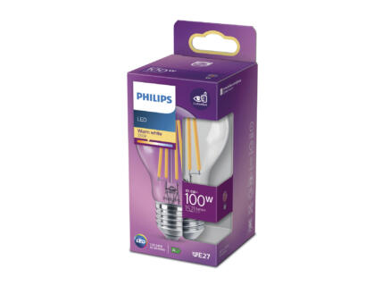 Philips ampoule LED poire filament E27 10,5W 1