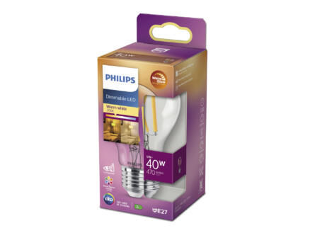 Philips ampoule LED poire filament E27 5W dimmable