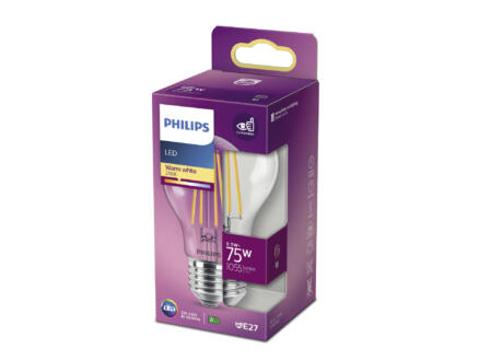 Philips ampoule LED poire filament E27 8,5W 1