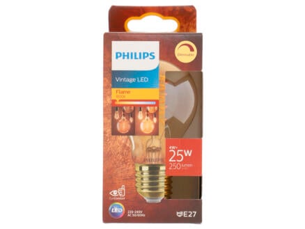 Philips ampoule LED poire filament verre ambré E27 5,5W dimmable 1