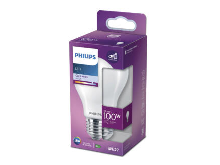 Philips ampoule LED poire verre mat E27 10,5W blanc froid 1